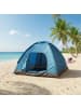 relaxdays Popup Strandzelt in Blau - (B)200 x (H)135 x (T)200 cm