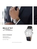 Regent Armbanduhr-Analog schwarz groß (ca. 40mm) Regent Lederarmband