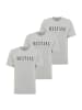 Mustang T-Shirt 3er Pack in Grau meliert