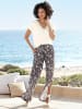Heine Druckhose in schwarz-sand-bedruckt