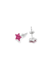 Luxenter Ohrringe aus 925er Sterlingsilber mit rosa Zirkonia, rhodiniert – Menerin
