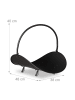relaxdays Kaminholzkorb in Schwarz - (B)38 x (H)40 x (T)48 cm
