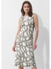 Alba Moda Etuikleid mit Mesheinsatz in ecru / oliv