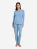 Hanro Pyjama Natural Elegance in bluebird melange