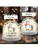 Mr. & Mrs. Panda Schneekugel Smörle Winterzeit mit Spruch in Naturpapier