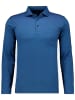 Ragman Softknit-Polo Kent-Kragen, Velvet-Touch in Blau