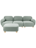 Beliani 4-tlg Modulsofa AMLI in Grün/Braun
