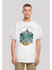 F4NT4STIC Heavy Oversize T-Shirt Harry Potter Slytherin Crest in weiß