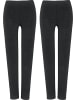 Erwin Müller Single-Jersey Leggings, lang 2er-Pack in anthrazit meliert