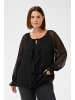 KAFFE curve Langarm-Bluse KCmilanna Regular fit in Black Deep