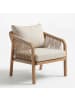 home24 Loungegruppe Mori 2-teilig Typ C in Braun / Beige