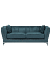 Beliani 3-Sitzer Sofa GAULA in Blau/Silber - (W) 211 x (H) 77 x (L) 80 cm