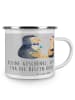 Mr. & Mrs. Panda Kaffeebecher Gastgeschenke Freude mit Spruch in Heather Grey