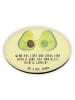 Mr. & Mrs. Panda magnet Avocado Pärchen mit Spruch in Gelb Pastell