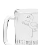 Mr. & Mrs. Panda Seidel Flamingo Yoga mit Spruch in Transparent