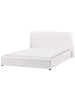 Beliani Doppelbett LAVAUR in Weiß - (W) 183 x (H) 100 x (L) 220 cm