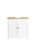 SoBuy Unterschrank in Mattweiß - (W) 34 x (H) 58 x (L) 57 cm