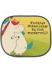 Mr. & Mrs. Panda Auto Sonnenblende Einhorn Mitteilung Design mit... in Weiß
