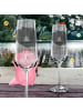Mr. & Mrs. Panda Champagnerglas Bär Königin mit Spruch in Transparent