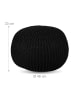 relaxdays Pouf in Schwarz - (H)33 x Ø 46 cm