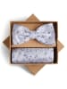 Finshley & Harding London Fliege in hellblau silber - 0001