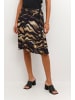 Kaffe Rock KAlaila A-shape in Black/Brown Tiger Print