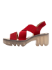 Fly London Sandalen in Rot/Beige