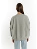 myMo Damen Sweatshirt Cropped in Grau Melange