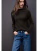 Street One Ribbed Turtle Sweater in Darkest Brown