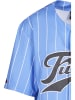 FUBU Mesh Tee in light blue/white