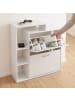 relaxdays Schuhschrank in Weiß - (B)80 x (H)90 x (T)23,5 cm