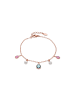 Luxenter bracelet in metal alloy and white pearl, finished in 18-K rose gold - Cainhtsi