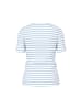 MARC CAIN ADDITIONS  Ringel-T-Shirt aus Baumwoll-Ripp in skyway new