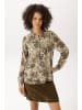 Aniston CASUAL Schlupfbluse in hellbeige-dunkelgrün-oliv-hellkhaki-hellgrau