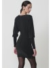 KOROSHI Kurzes Mini-Wickelkleid mit langen Ärmeln in SCHWARZ