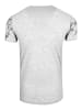 Rusty Neal V-Neck T-Shirt im Strass-Stein-Design in Grau