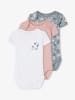 name it Mädchen Baby 3er Pack Bodies kurzarm Blumenmotiv Pale Mauve 50