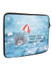Mr. & Mrs. Panda Laptop Hülle Seeigel mit Spruch in OZeichenanblue