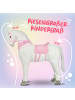 Pink Papaya XXL Stehpferd für Kinder " Luna 125 cm " in Weiss mit weißer Mähne