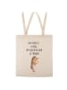 Mr. & Mrs. Panda Tasche Igel Wein mit Spruch in Creme