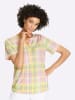 Sieh an! Kurzarm-Shirt in zitrone-rosé-kariert