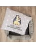 Mr. & Mrs. Panda Katzenbett Pinguine Einschlafen mit Spruch in Grau Pastell
