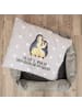 Mr. & Mrs. Panda Katzenkörbchen Pinguine Einschlafen mit Spruch in Grau Pastell