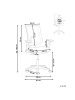 Beliani Professioneller Bürostuhl SERO in Grau - (W) 67 x (H) 95 x (L) 58 cm