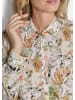 GOLDNER Hemdbluse Viskosebluse mit floralem Muster in beige / pfirsich / gemustert