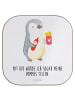 Mr. & Mrs. Panda Getränkeuntersetzer Pinguin Pommes mit Spruch in Weiß