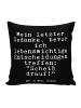Mr. & Mrs. Panda Kissen Mein letzter Gedanke, bevor... mit Spruch in Schwarz