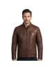JILANI Lederjacke Lammnappa in Dunkelcognac
