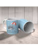 Mr. & Mrs. Panda Becher Seeigel mit Spruch in Blau Pastell