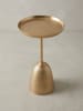 KADIMA DESIGN Runder Beistelltisch in Mattgold, lackiertes Aluminium, 33x33x53 cm